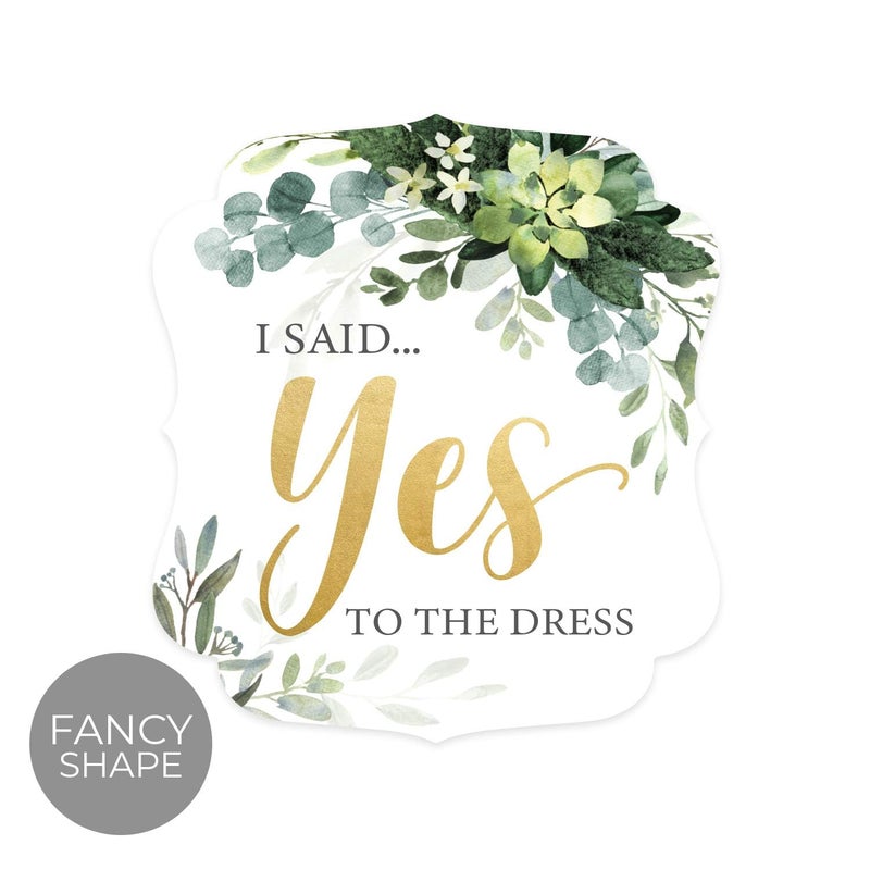 Canopy Street Lush Greenery I Said Yes To The Dress Sign / 10" x 12" Elegant Floral Wedding Shop Sign/Made In The USA - Image 3